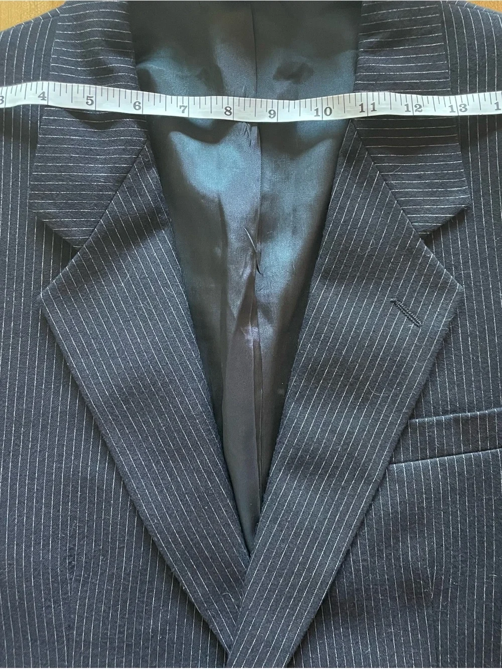 Classic Black Pinstripe Two-Button Men's Suit Jacket